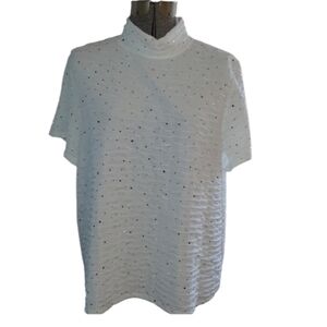 Size Xlarge sparkly sequence the chiffon TanJay blouse shirt